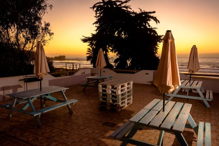 Atardecer desde la terraza común de Vista Abanico